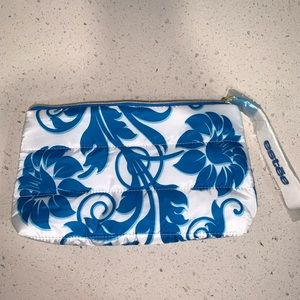 Estée Lauder Blue And White Floral Cosmetic Bag